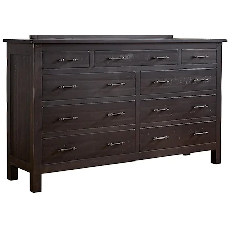 Solid Wood 9 Drawer Dresser